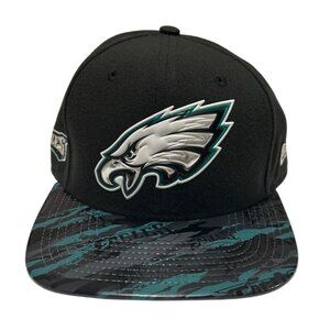 Philadelphia Eagles New Era Snapback Cap Camo Brim Black/Green Adjustable NFL